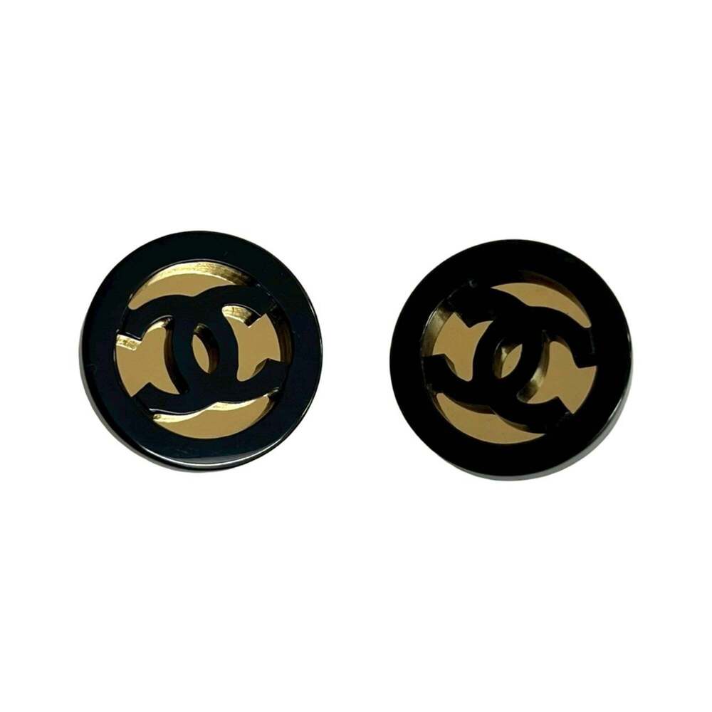 CHANEL Black Logo Earrings - Picture 3 of 5